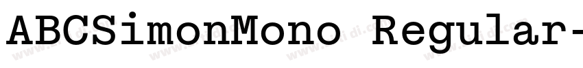 ABCSimonMono Regular字体转换